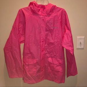 Columbia neon pink rain jacket